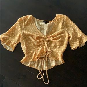 Yellow polka dot top